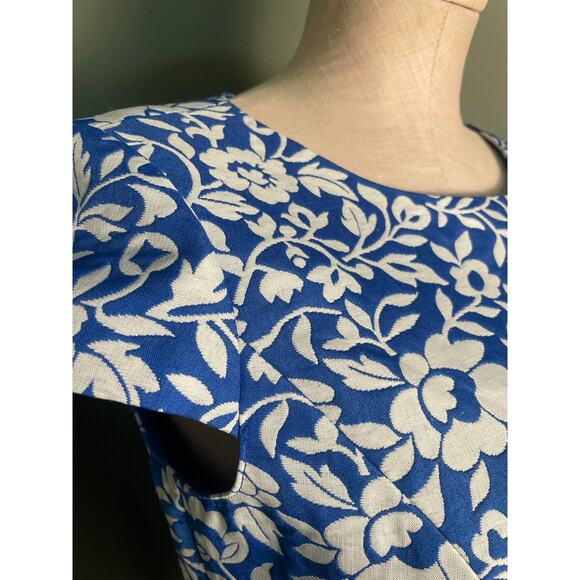 Alex Marie Marian Lillian Blue & White Floral Cap Sleeve Dress. Sz 4. EUC. - Picture 2 of 6